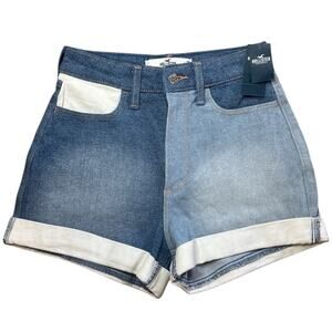 Hollister Women's 25 Curvy Ultra High-Rise Mom Jean Shorts 3" Vintage Stretch